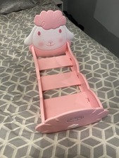 BABY ANNABELL PINK ROCKING BED- RARE - ZAPF CREATIONS