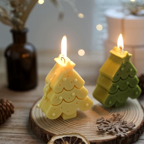 Christmas tree candle mold - candle,