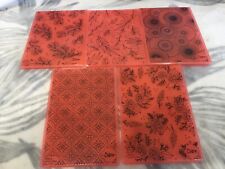 Sizzix 3D DT Impressions Embossing Folders 5 piece Set 663561 New