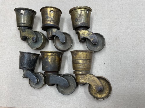 Antique brass cup - antique, castors
