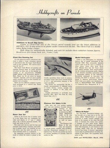 1954 paper revell scale - revell,