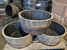 25cm Genuine Half Whisky Barrel Planter Oak Whiskey Plant Container Flower Pot
