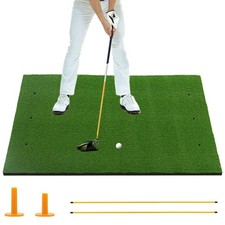 Golf Hitting Mat Artificial Turf Mat Indoor Outdoor Golf Practice Grass Mat UK