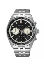 Seiko Mens Chronograph Watch | Stainless Steel | Black Dial | SSB429P1