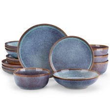 vancasso 12/16-Piece Stoneware Dinnerware Set Bowls and Plates Set Service for 4