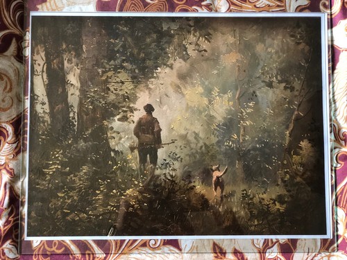Print woodland hunting - print,