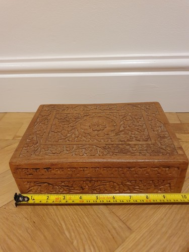 Vintage wooden box hand - wooden,
