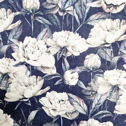 Cotton canvas fabric - fabric, white