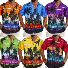 Mens Hawaiian Shirt S-5XL - Palm Tree Aloha Stag Beach Holiday Summer Party Fan