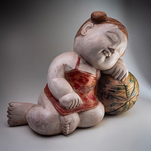 Large thai wooden sleeping - thai,