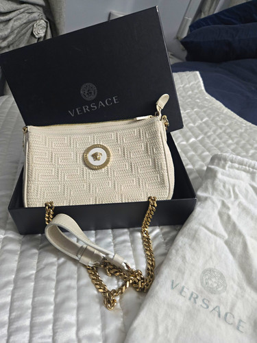 Versace white leather - versace,
