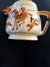 portland pottery 1940s hunting scene milk jug
