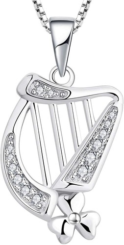Irish harp necklace 925 - necklace,