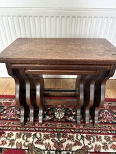 Vintage oak nest tables - vintage,