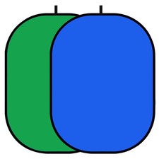 Green Screen Backdrop Double-Sided 2-in-1 Blue Screen Pop Up Chromakey Backdrops