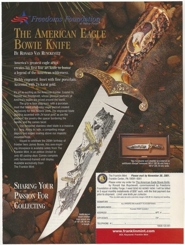 Vintage print franklin mint - ad,