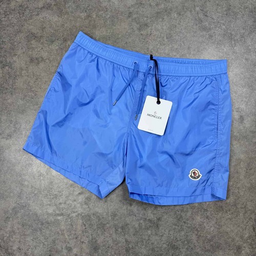 Moncler blue nylon logo swim - blue,