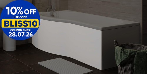 Bathroom shaped bath - p,