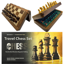 Travel Chess Set, Magnetic Chess Board and Pieces, Portable and Foldable Chess