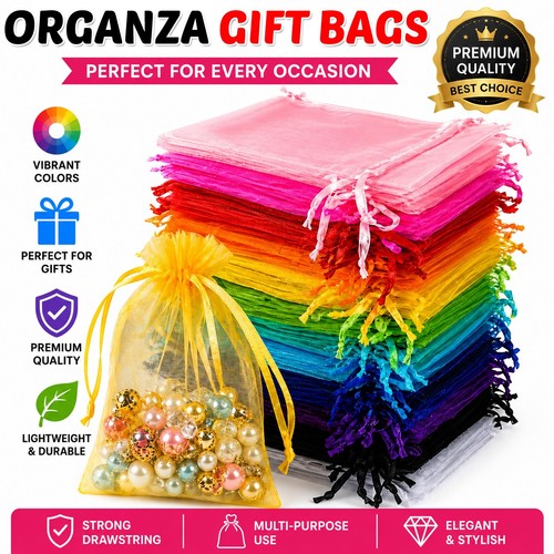 100pcs organza gift bags - 50-100pcs,