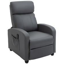 HOMCOM Grey Recliner Armchair
