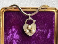 Vintage Heart Padlock Faux