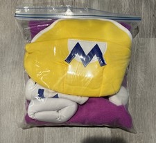 Kids Deluxe Mario Bros Wario Costume Medium Halloween Video Game Nintendo Outfit