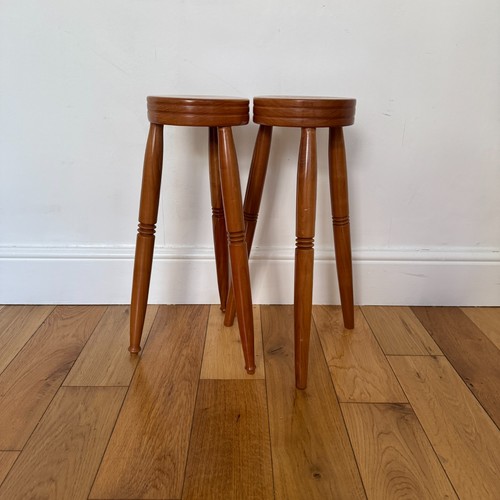Vintage wooden utility stools - wooden,