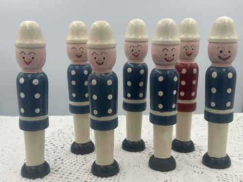 Seven vintage french - vintage, wooden