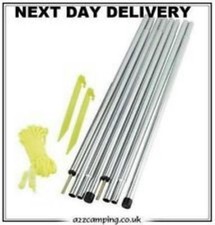 2 x SPIKE UPRIGHT TENT STEEL PORCH AWNING TENT SUN CANOPY POLES POLE UPRIGHTS