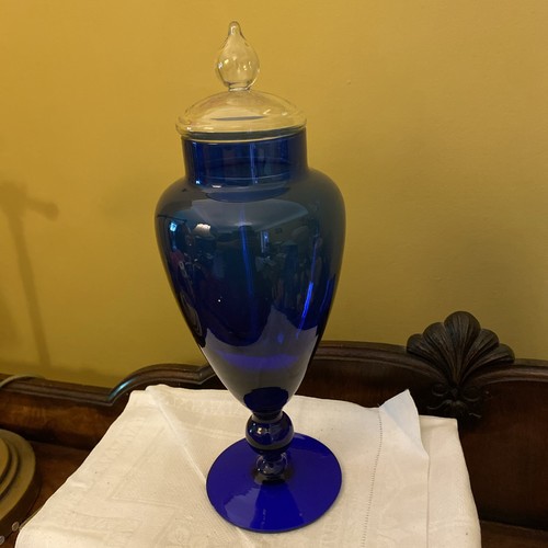 Cobalt blue coloured glass - blue,