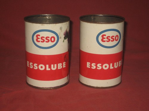 Two vintage esso essolube tins - two,