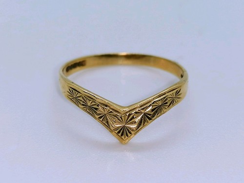9ct gold vintage wishbone ring - wishbone,