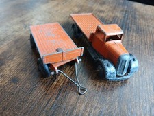 DINKY TOYS #25C FLAT BED TRUCK AND #25G TRAILER