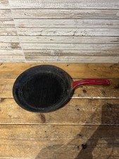 Aga Vintage Cast Iron Frying Skillet Pan Red Enamel 27cm