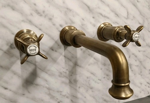 Wall mounted dark - mounted, brass