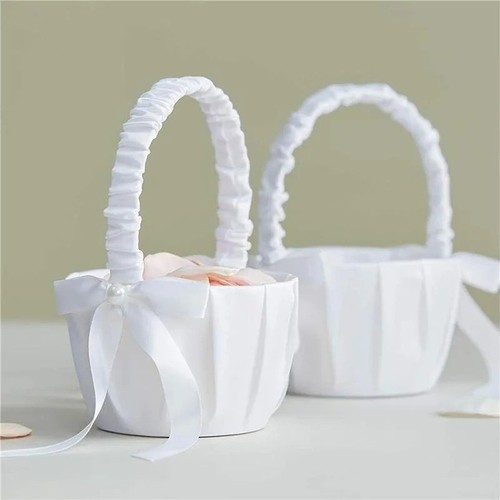 White flower girl wedding - white,