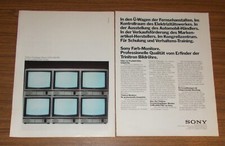 Rare Advertising Sony Trinitron CVM 2000-PSE Monitor OB Van Television Station 1982
