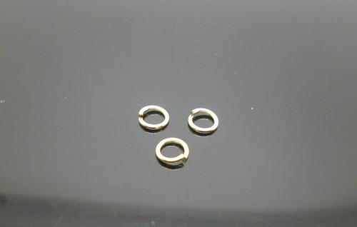 9ct gold open jump rings - 3, x