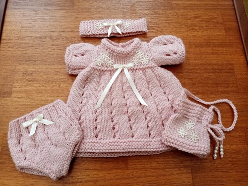 Hand knitted dolls clothes - knitted,