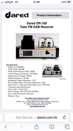 Dared 100 tube valve fm - dared,