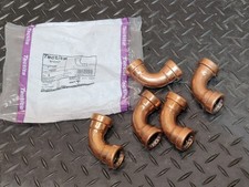 Tectite Sprint Push Fit Elbow Bend 22mm Pack Of 5 Copper Pipe Fitting