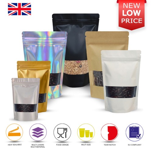 Matt stand pouches with - up,