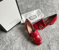 GUCCI Red Leather GG Marmont
