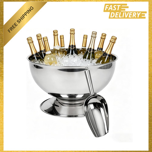 Large ice bucket - 12l, stainless