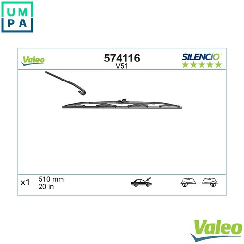 Wiper blade 574116 for - blade, skoda
