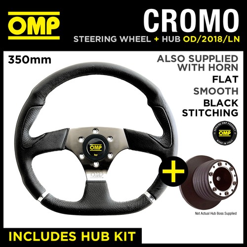Omp 350mm chrome steering - omp,