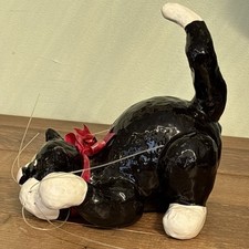 Playful Pottery Cat 7 In Tall