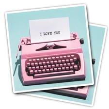 2x Vinyl Stickers Pink Vintage