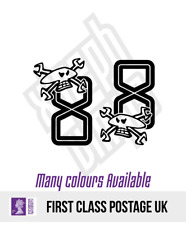 2 x Guy Martin 8 Skull and